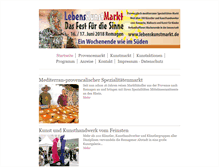 Tablet Screenshot of lebenskunstmarkt.de
